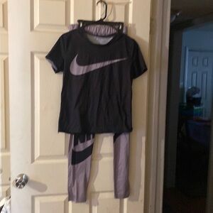 2pcs casual suit jogging black and grey